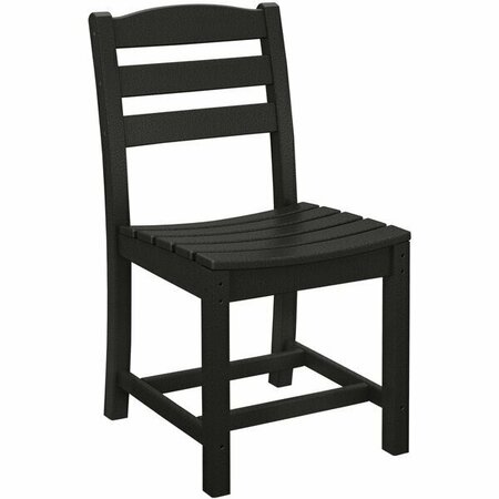 POLYWOOD TD100BL La Casa Cafe Black Dining Side Chair 633TD100BL